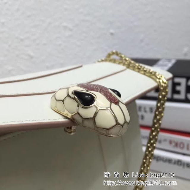 BVLGARI寶格麗 全球限量款 雙層款 新琺瑯Serpenti蛇頭包 鏈條單肩斜挎包 35106 FYD1415